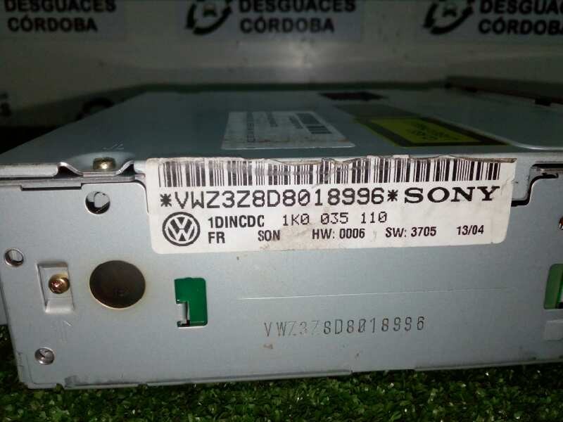 Recambio de sistema audio / radio cd para volkswagen golf v berlina (1k1) 2.0 tdi referencia OEM IAM 1K0035110 PORTA CD 