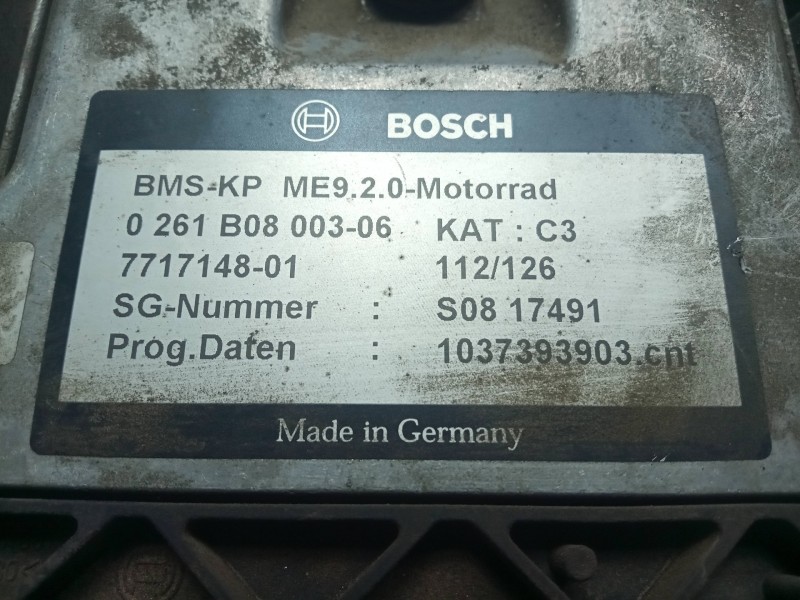 Recambio de centralita motor uce para bmw r 1200 rt/st referencia OEM IAM 0261B08003-7717148 BOSCH 