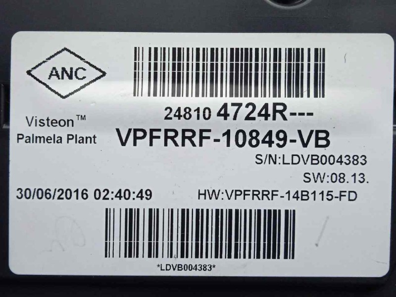 Recambio de cuadro instrumentos para fiat talento kombi (296) l1h1 1,0t basis (m1) referencia OEM IAM 248104724R  