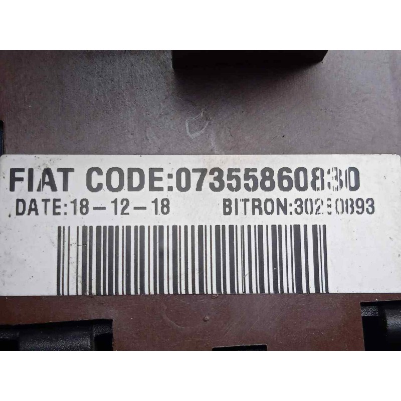Recambio de interruptor para citroën jumper kasten 30 l1h1 bluehdi 110 referencia OEM IAM 07355860830 INTERRUPTOR.NIEBLAS 