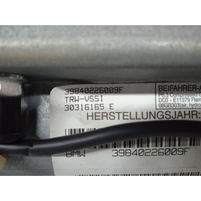 Recambio de airbag delantero derecho para bmw x5 (e53) 3.0 24v turbodiesel cat referencia OEM IAM 30316165E  