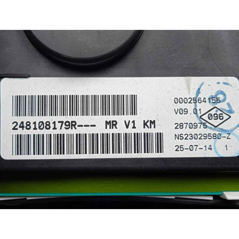 Recambio de cuadro instrumentos para dacia dokker 1.5 dci diesel fap cat referencia OEM IAM 248108179R  