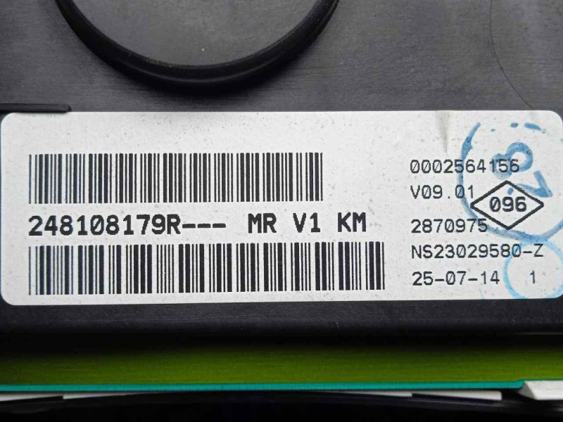 Recambio de cuadro instrumentos para dacia dokker 1.5 dci diesel fap cat referencia OEM IAM 248108179R  