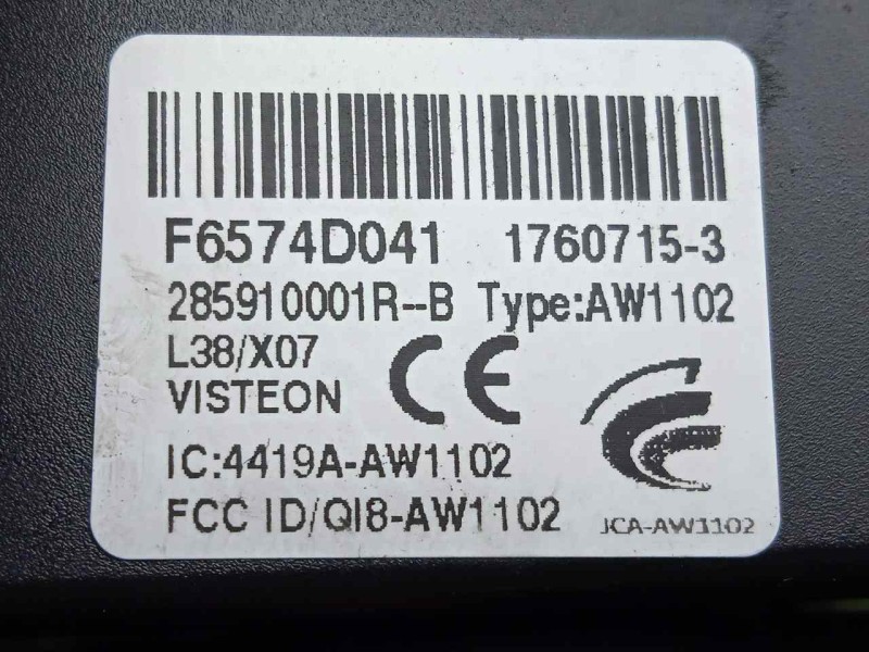 Recambio de antena para fiat talento kombi (296) l1h1 1,0t basis (m1) referencia OEM IAM 285910001R-F6574D041  