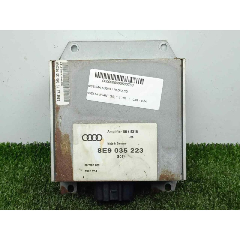Recambio de sistema audio / radio cd para audi a4 avant (8e) 1.9 tdi referencia OEM IAM 8E9035223 AMPLIFICADOR.AUDIO 