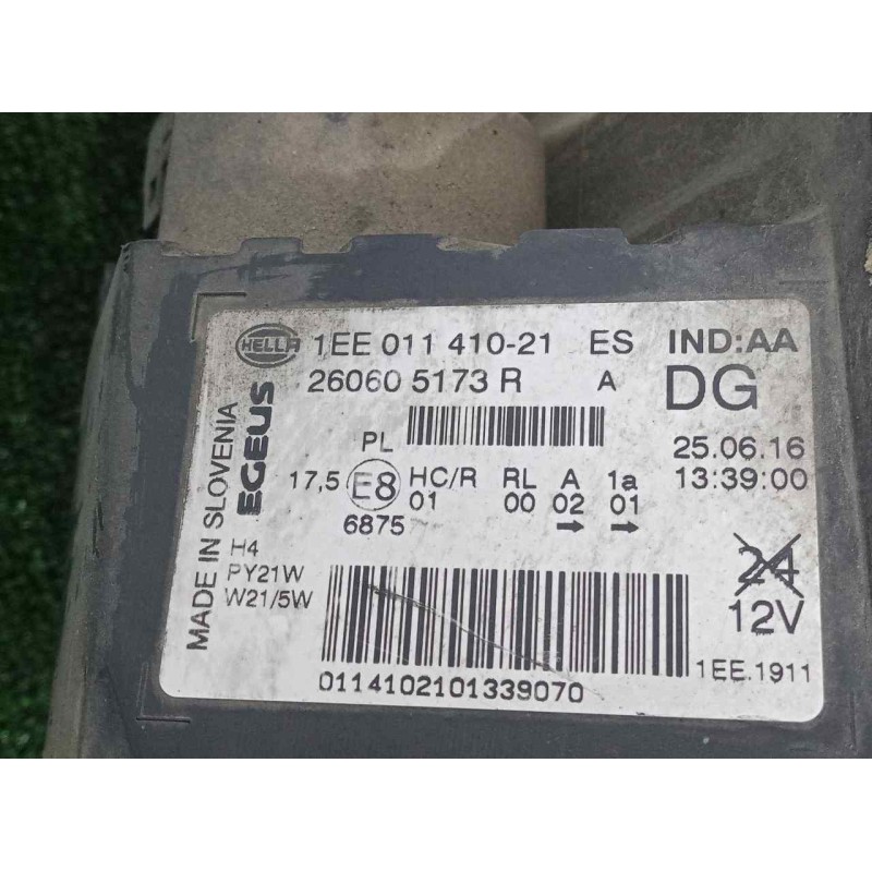 Recambio de faro izquierdo para renault trafic combi 1.6 dci diesel referencia OEM IAM 1EE01141021-260605173R  HALOGENO