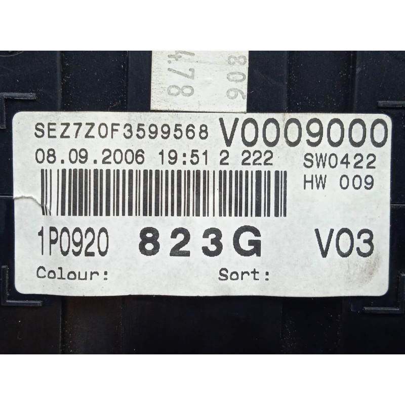Recambio de cuadro instrumentos para seat leon (1p1) 1.9 tdi referencia OEM IAM 1P0920823G-110080280027  