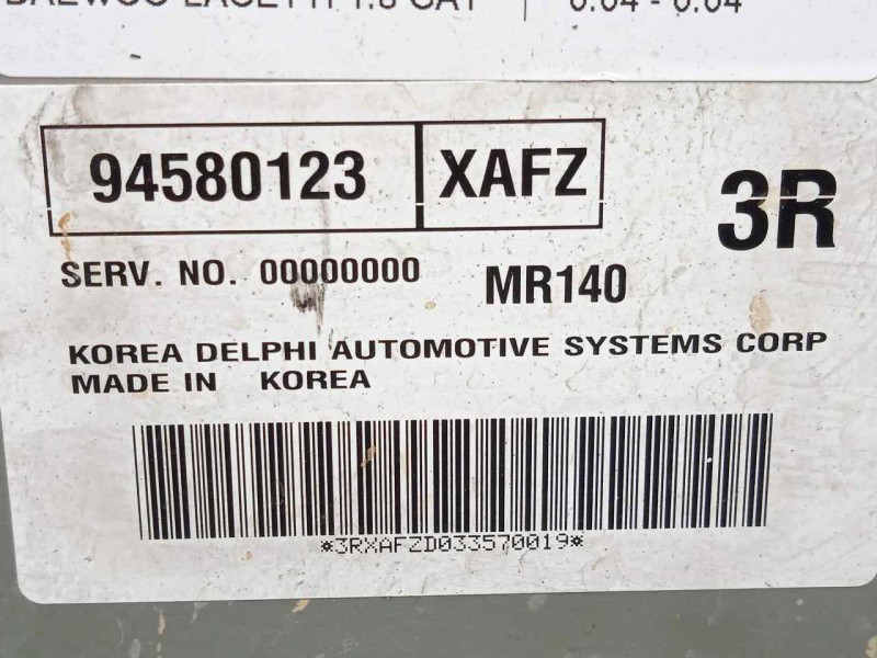 Recambio de centralita motor uce para daewoo lacetti 1.8 cat referencia OEM IAM 94580123-MR140-XAFZ  