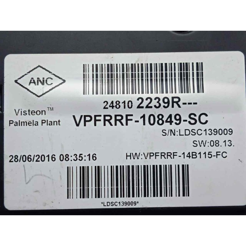 Recambio de cuadro instrumentos para renault trafic combi 1.6 dci diesel referencia OEM IAM 248102239R 1.CONECTOR 