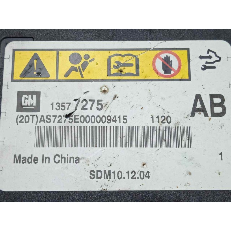 Recambio de centralita airbag para opel meriva b 1.4 16v turbo cat referencia OEM IAM 13577275-SDM101204  