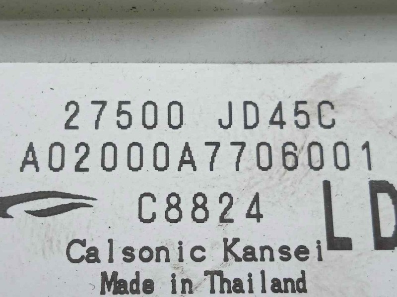 Recambio de mando climatizador para nissan qashqai (j10) 2.0 dci turbodiesel cat referencia OEM IAM 27500JD45C  