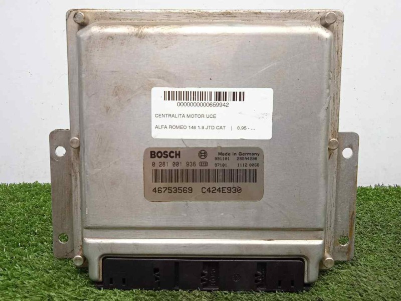 Recambio de centralita motor uce para alfa romeo 146 1.9 jtd cat referencia OEM IAM 0281001936-46753569-C424E930-EDC15C-EDC15C57