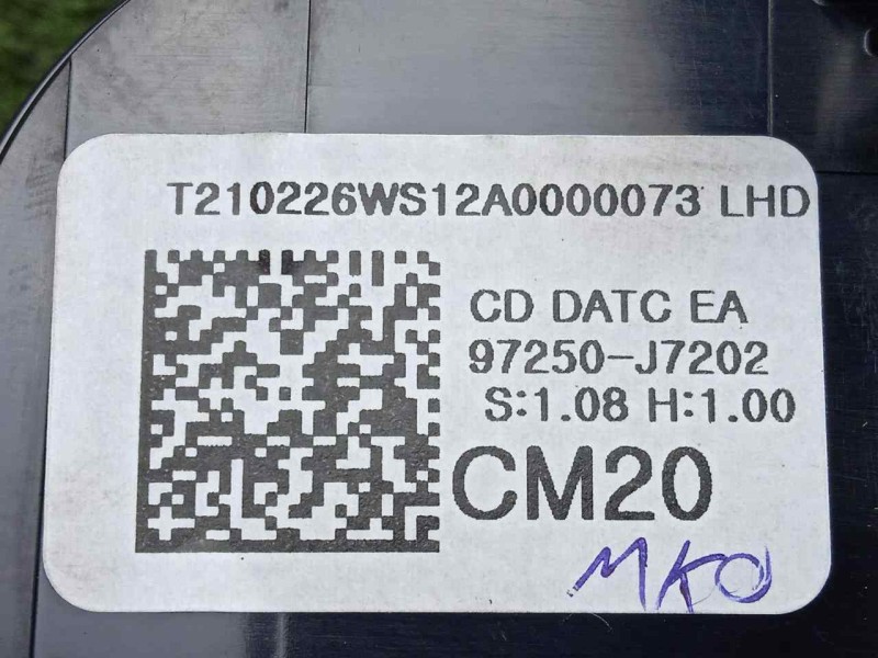 Recambio de mando climatizador para kia ceed 1.0 tgdi cat referencia OEM IAM 97250J7202  