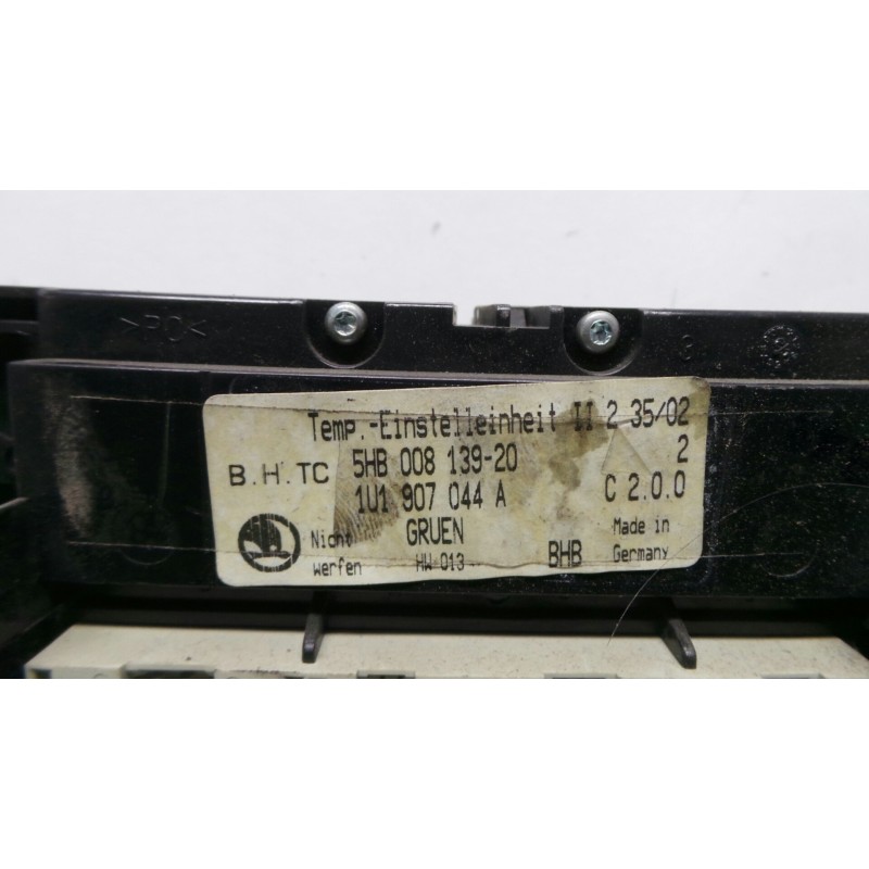 Recambio de mando climatizador para skoda octavia berlina (1u2) 1.9 tdi referencia OEM IAM 1U1907044A-5HB00813920  