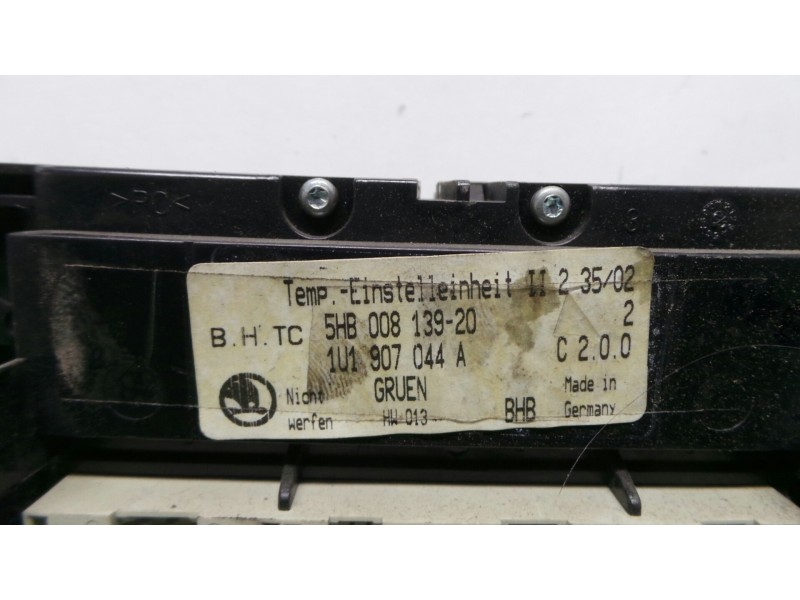 Recambio de mando climatizador para skoda octavia berlina (1u2) 1.9 tdi referencia OEM IAM 1U1907044A-5HB00813920  