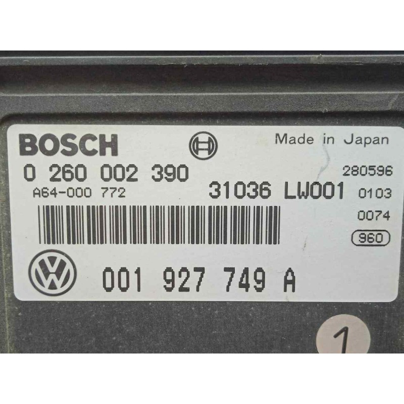 Recambio de centralita cambio automatico para volkswagen polo berlina (6n1) 1.4 referencia OEM IAM 0260002390-001927749A BOSCH 