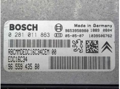 Recambio de centralita motor uce para peugeot 307 berlina (s2) 1.6 16v hdi referencia OEM IAM 0281011863-9655943580-EDC16C34 EDC 2
