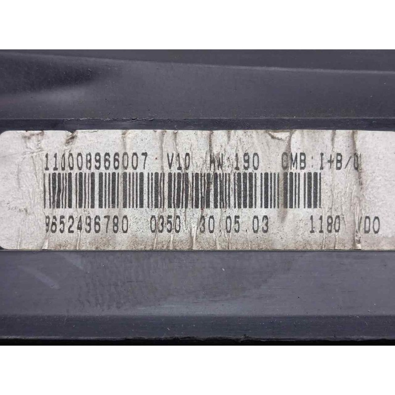 Recambio de cuadro instrumentos para citroën xsara picasso 2.0 hdi cat (rhy / dw10td) referencia OEM IAM 965249780  