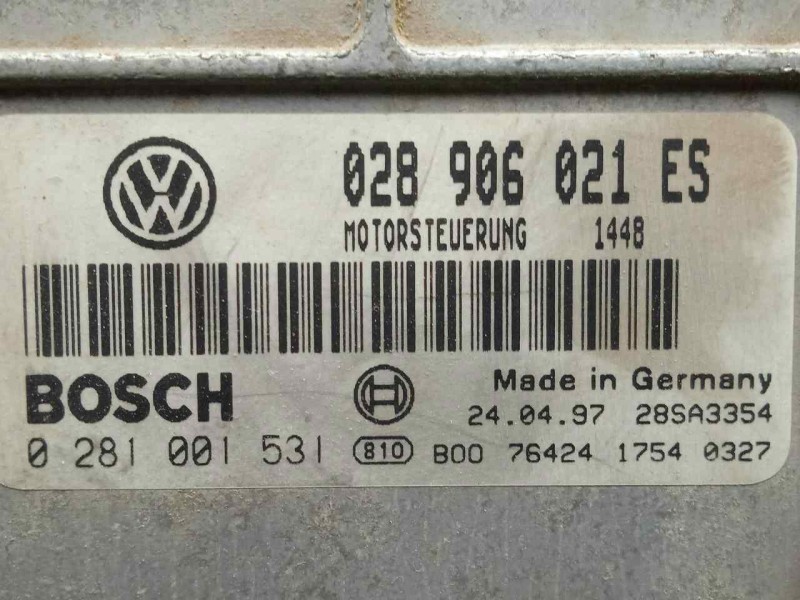 Recambio de centralita motor uce para seat alhambra (7v8) 1.9 tdi referencia OEM IAM 0281001531-028906021ES-MSA155 MSA15.5 