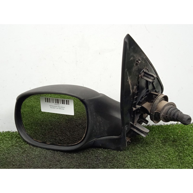 Recambio de retrovisor izquierdo para peugeot 206 berlina 1.9 diesel referencia OEM IAM 024442 NEGRO MANUAL