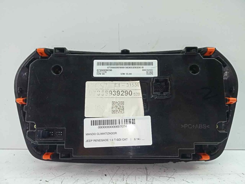 Recambio de mando climatizador para jeep renegade 1.0 t-gdi cat referencia OEM IAM 07356939290-4001643D  