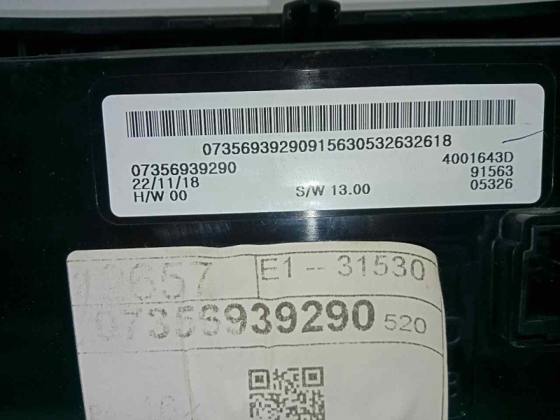 Recambio de mando climatizador para jeep renegade 1.0 t-gdi cat referencia OEM IAM 07356939290-4001643D  