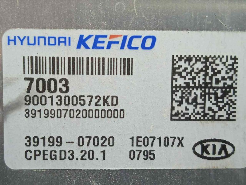 Recambio de centralita motor uce para kia ceed 1.0 tgdi cat referencia OEM IAM 3919907020-9001300572KD  KEFICO
