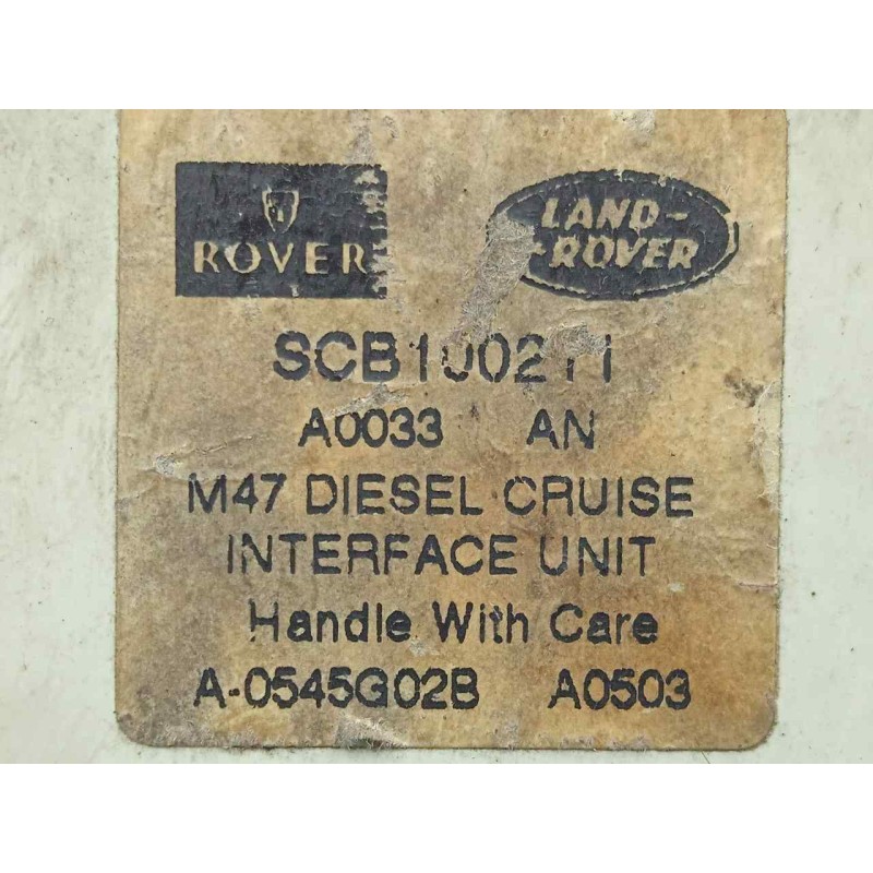 Recambio de modulo electronico para mg serie 75 (rj) 2.0 16v cdti referencia OEM IAM SCB100211  