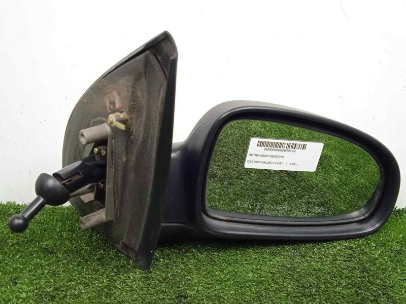 Recambio de retrovisor derecho para daewoo kalos 1.4 cat referencia OEM IAM  MANUAL NEGRO