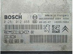 Recambio de centralita motor uce para citroën xsara picasso 1.6 16v hdi referencia OEM IAM 0281012468-9663268380-EDC16C34 EDC16C 2