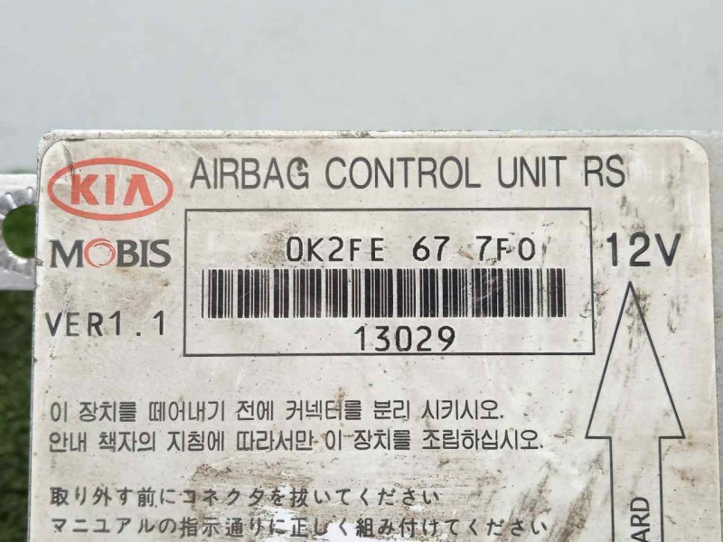Recambio de centralita airbag para kia carens 2.0 turbodiesel cat referencia OEM IAM 0K2FE677F0 MOBIS 