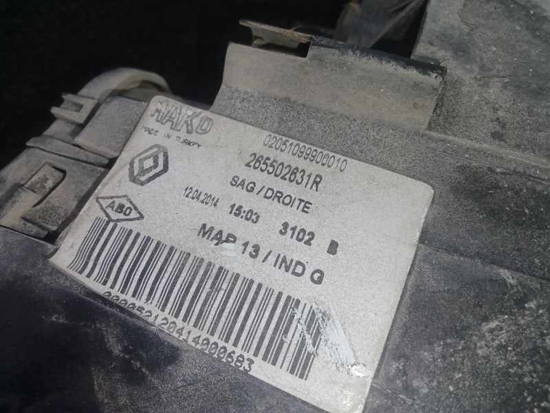 Recambio de piloto trasero derecho para renault clio iv 1.2 tce energy referencia OEM IAM 265502631R 4.PINES 