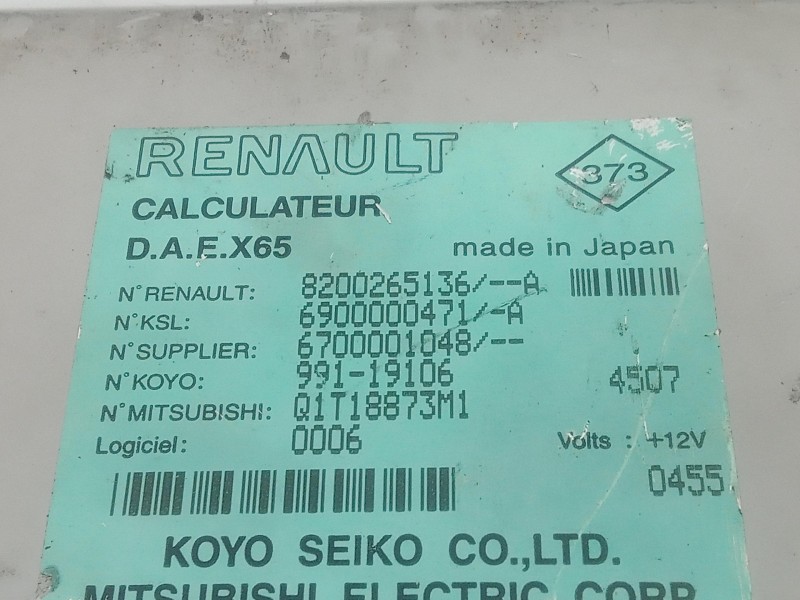 Recambio de modulo electronico para renault kangoo (f/kc0) referencia OEM IAM 8200265136A-6900000471A-6700001048-99119106-Q1T188