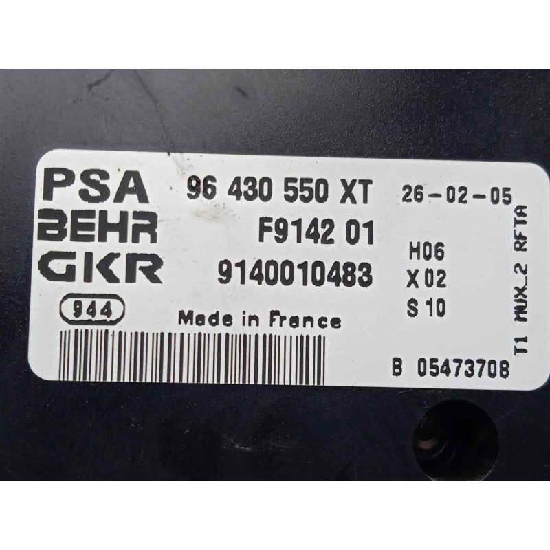 Recambio de mando climatizador para peugeot 206 berlina 1.4 hdi referencia OEM IAM 96430550XT-F914201-9140010483  