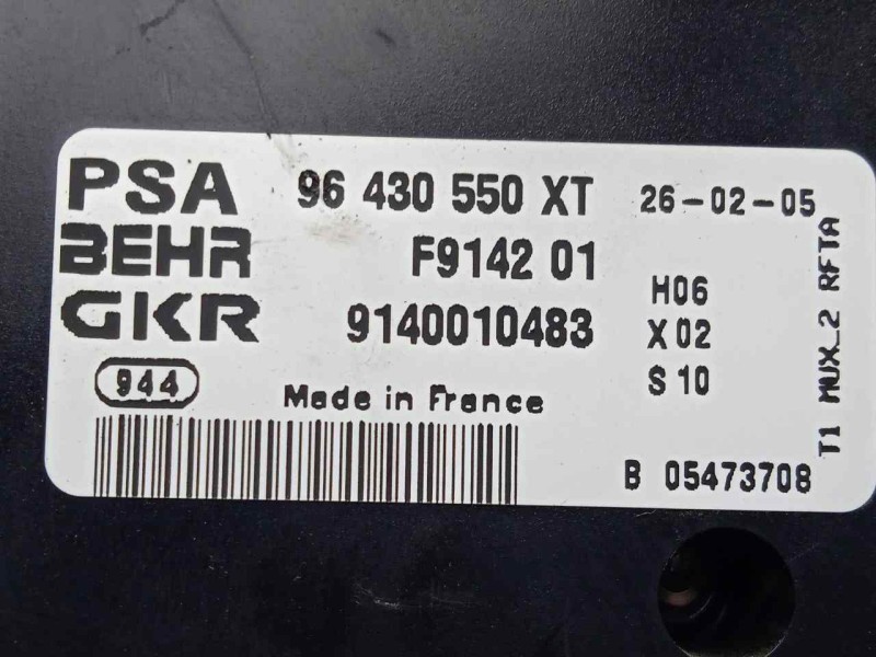 Recambio de mando climatizador para peugeot 206 berlina 1.4 hdi referencia OEM IAM 96430550XT-F914201-9140010483  