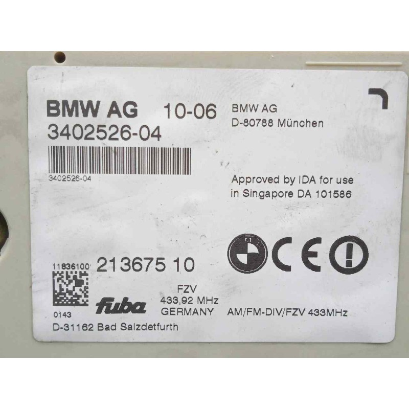 Recambio de modulo electronico para bmw x3 (e83) 2.0 16v diesel cat referencia OEM IAM 340252604-21367510  