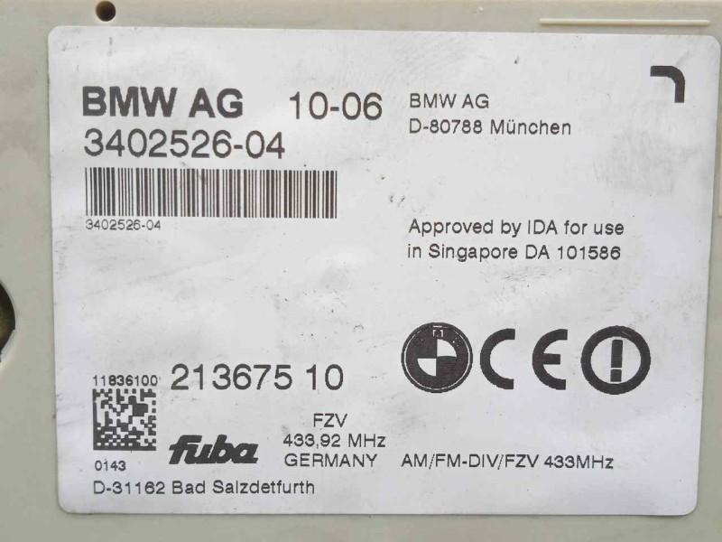 Recambio de modulo electronico para bmw x3 (e83) 2.0 16v diesel cat referencia OEM IAM 340252604-21367510  