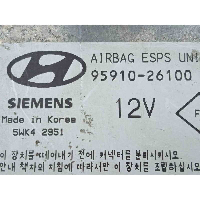 Recambio de centralita airbag para hyundai santa fe (sm) 2.7 v6 cat referencia OEM IAM 5WK42951-9591026100  