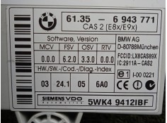 Recambio de centralita inmovilizador para bmw 3 (e90) 320 d referencia OEM IAM 5WK49412IBF-6943771 SIEMENS.VDO 2.CONECTORES 2