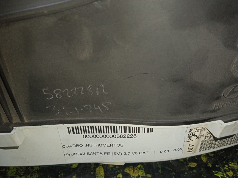 Recambio de cuadro instrumentos para hyundai santa fe (sm) 2.7 v6 cat referencia OEM IAM 9400126150 CON.TARAS 