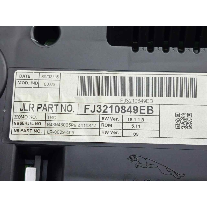 Recambio de cuadro instrumentos para land rover evoque 2.2 td4 cat referencia OEM IAM FJ3210849EB 1.CONECTOR 