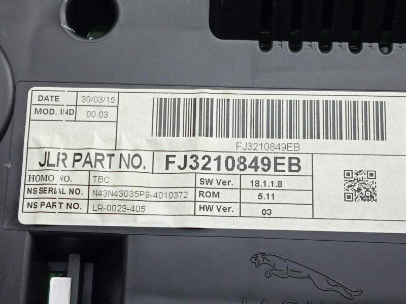 Recambio de cuadro instrumentos para land rover evoque 2.2 td4 cat referencia OEM IAM FJ3210849EB 1.CONECTOR 