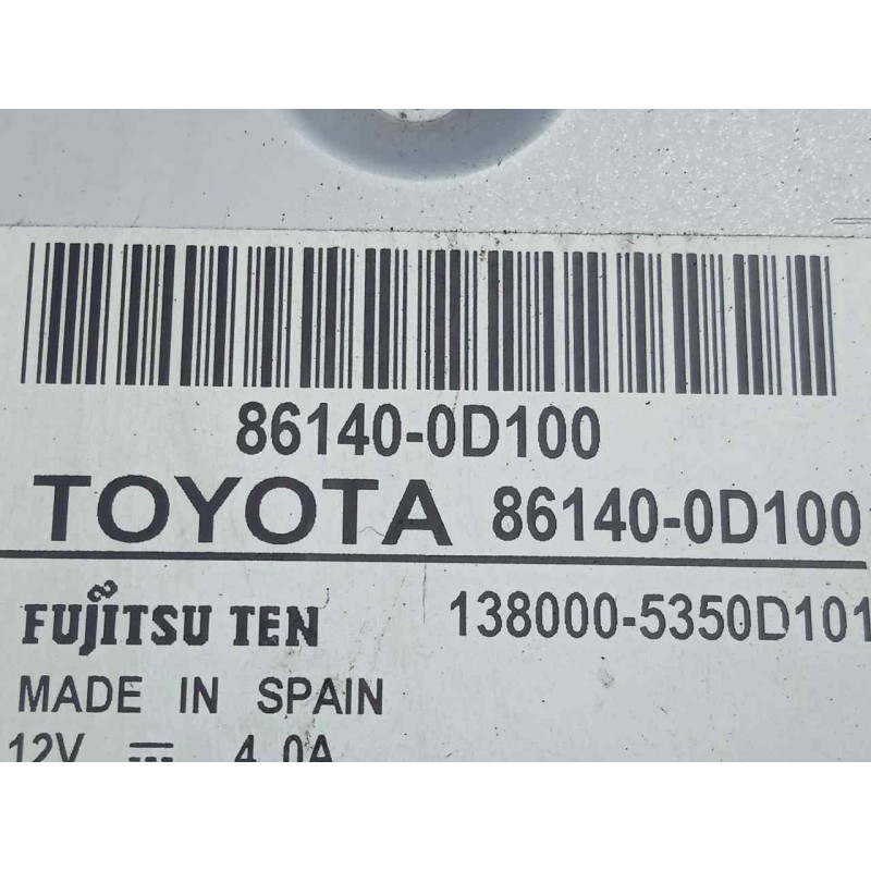 Recambio de sistema navegacion gps para toyota yaris 1.3 16v cat referencia OEM IAM 861400D100  