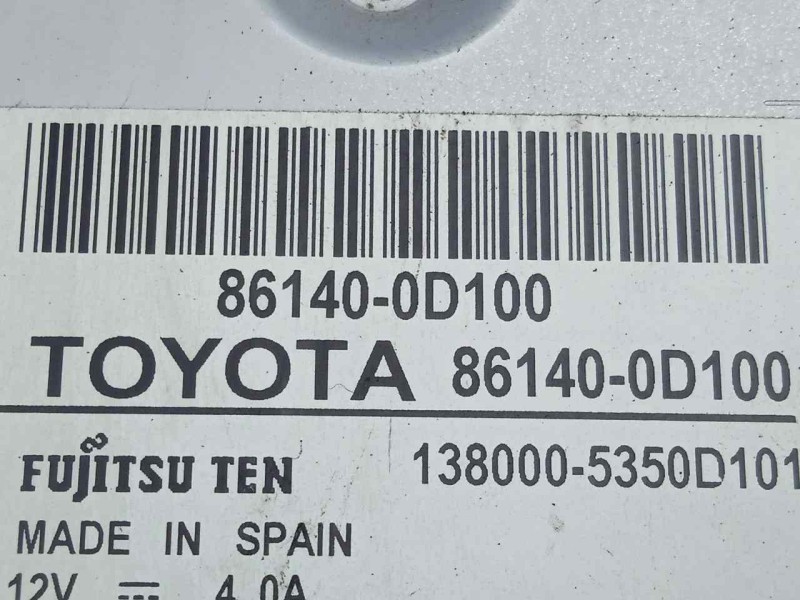 Recambio de sistema navegacion gps para toyota yaris 1.3 16v cat referencia OEM IAM 861400D100  