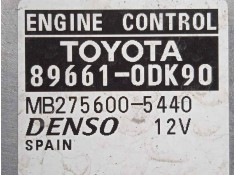 Recambio de centralita motor uce para toyota yaris 1.3 16v cat referencia OEM IAM 896610DK90-MB2756005440-2756005440   2
