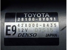 Recambio de motor arranque para toyota yaris 1.3 16v cat referencia OEM IAM 281000Y091-4280008435 9.DIENTES DENSO 2