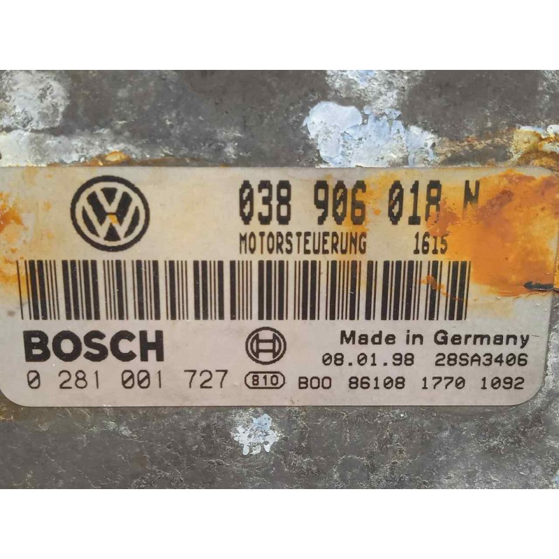 Recambio de centralita motor uce para volkswagen passat berlina (3b2) 1.9 tdi referencia OEM IAM 0281001727-038906018N-EDC15V ED