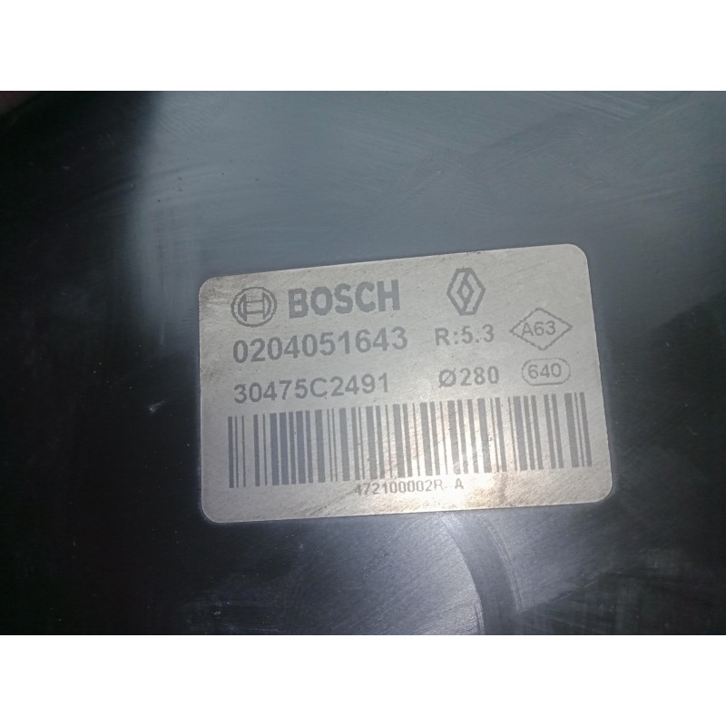Recambio de servofreno para renault laguna iii 1.5 dci diesel referencia OEM IAM 0204051643-30475C2491 BOSCH 