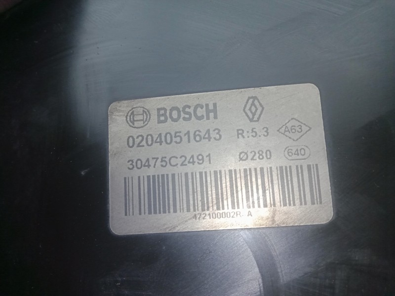 Recambio de servofreno para renault laguna iii 1.5 dci diesel referencia OEM IAM 0204051643-30475C2491 BOSCH 