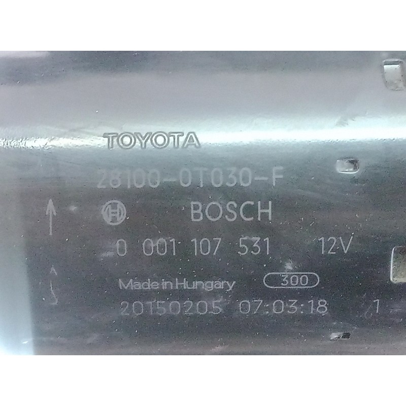 Recambio de motor arranque para toyota auris 1.6 16v cat referencia OEM IAM 281000T030F-0001107531  